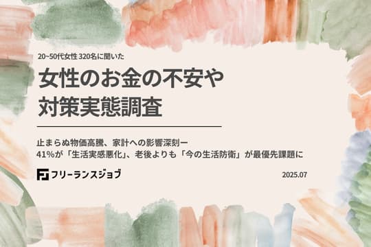 【20～50代女性320名調査】43%の女性が「昨年より生活苦しい」物価高や税負担に不安も、収入UP対策「何もしていない」が3割